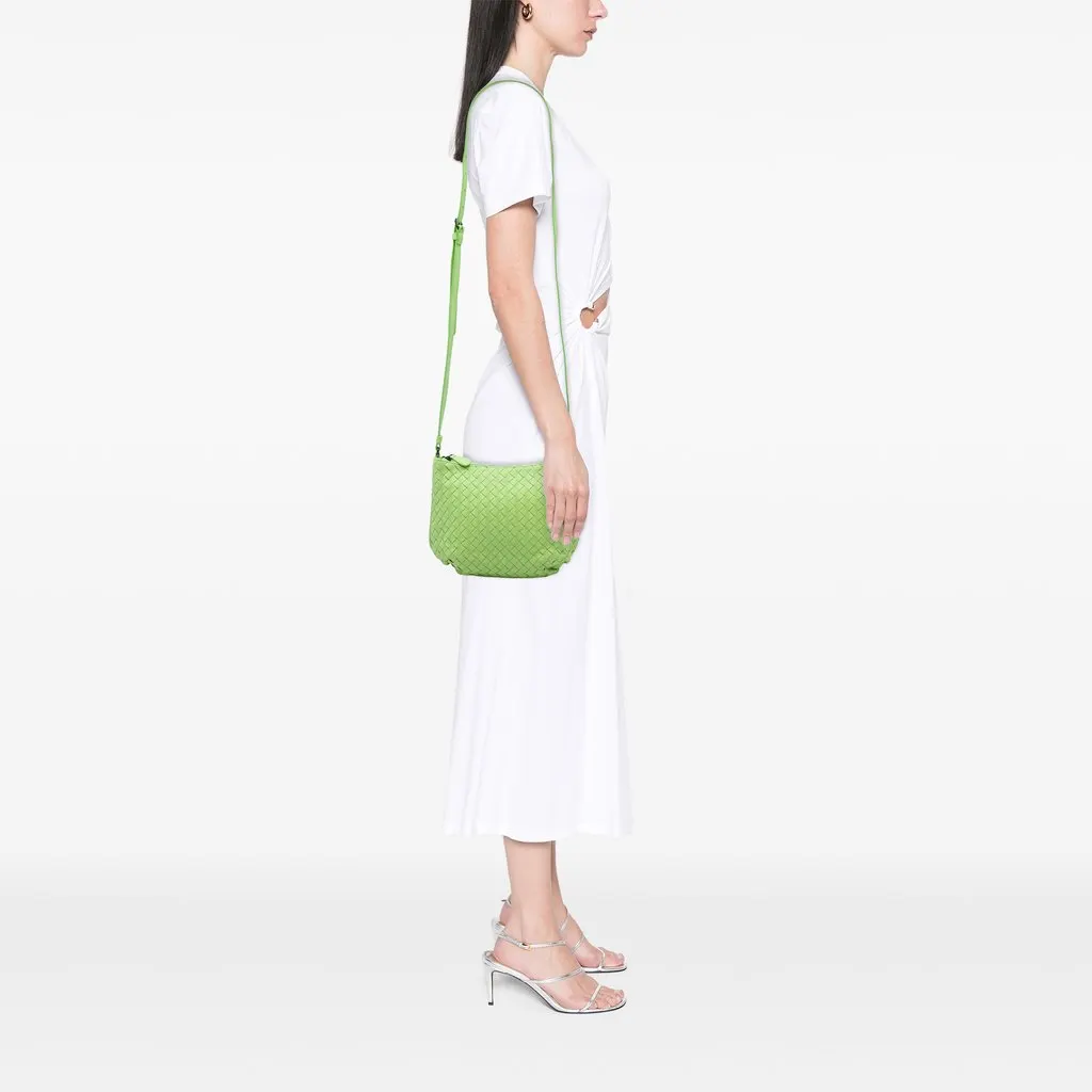 Bottega Veneta Small Nappa Intrecciato Crossbody Green Leather Very good - Box View