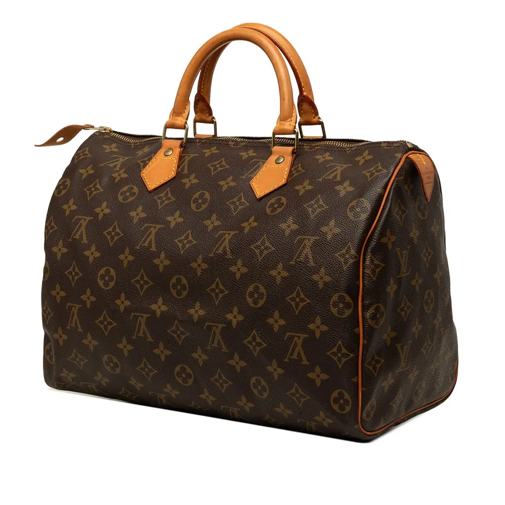 Louis Vuitton Monogram Speedy 35 Brown Canvas Very good - Back View