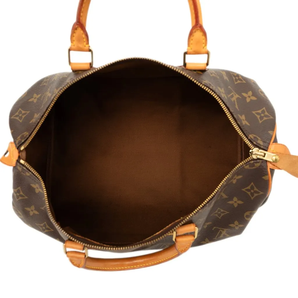 Louis Vuitton Monogram Speedy 35 Brown Canvas Very good - Model View