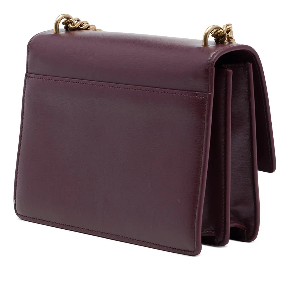 Saint Laurent Medium Calfskin Monogram Sunset Crossbody Red Leather Very good - Back View