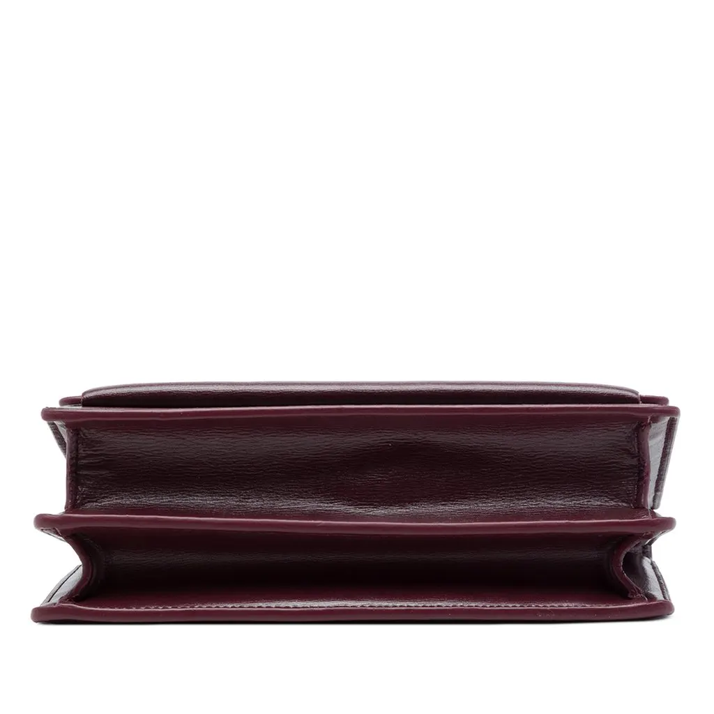 Saint Laurent Medium Calfskin Monogram Sunset Crossbody Red Leather Very good - Inside View