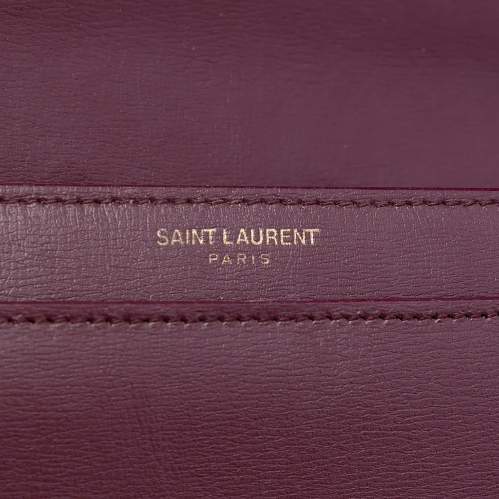 Saint Laurent Medium Calfskin Monogram Sunset Crossbody Red Leather Very good - Box View