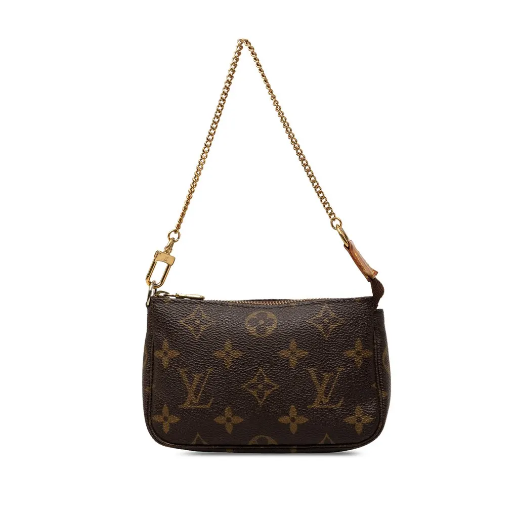 Louis Vuitton Monogram Mini Pochette Accessoires Brown Very good - Front View
