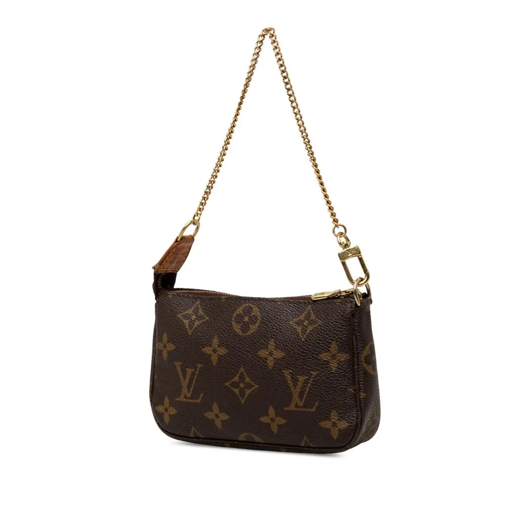 Louis Vuitton Monogram Mini Pochette Accessoires Brown Very good - Back View