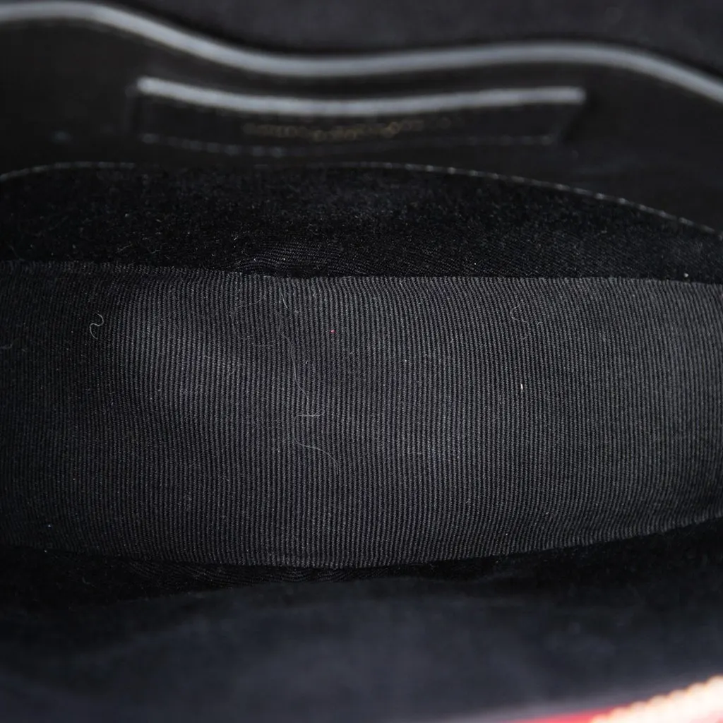 Saint Laurent Patent Sac Coeur Heart Shaped Clutch Red Leather Very good - Model View