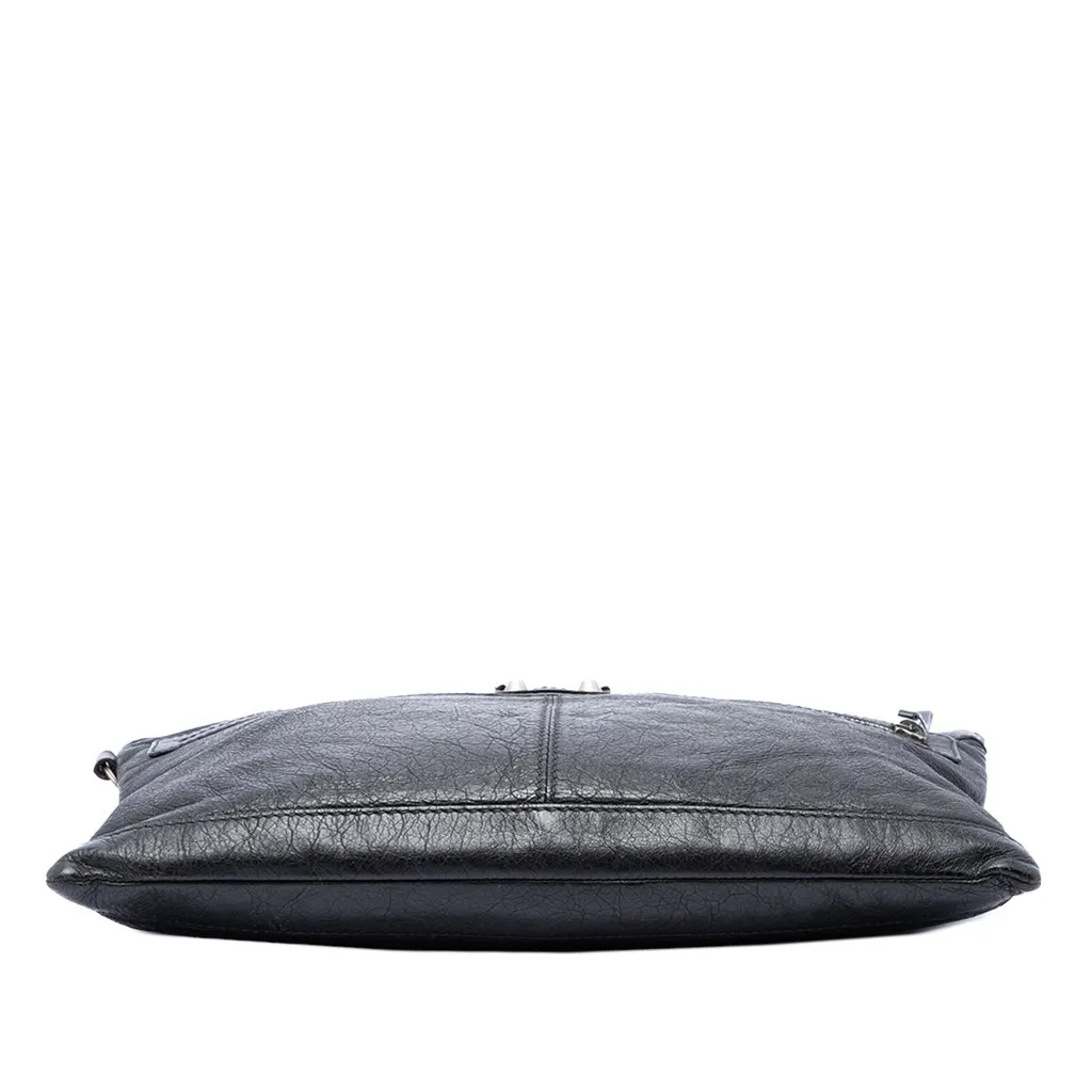 Balenciaga Lambskin Motocross Classic Clip Clutch L Black Leather Good - Inside View