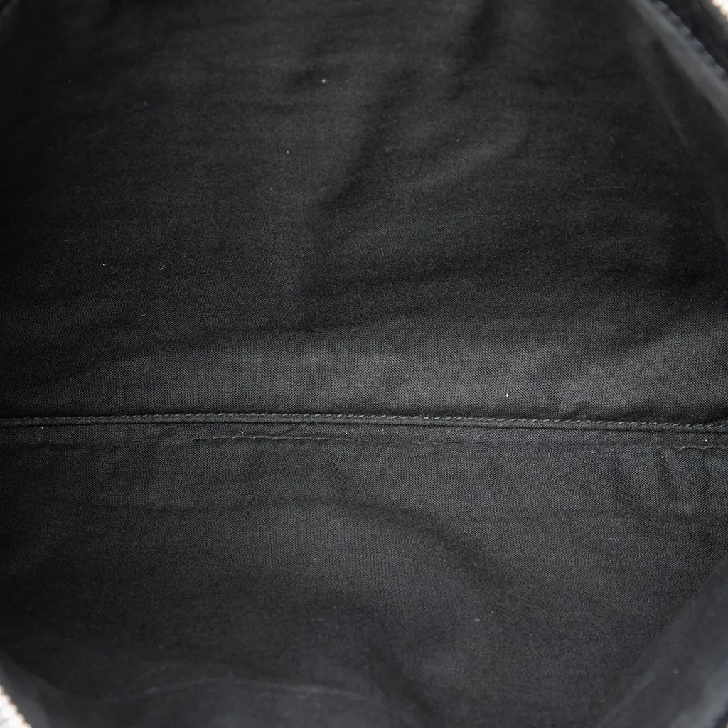 Balenciaga Lambskin Motocross Classic Clip Clutch L Black Leather Good - Model View