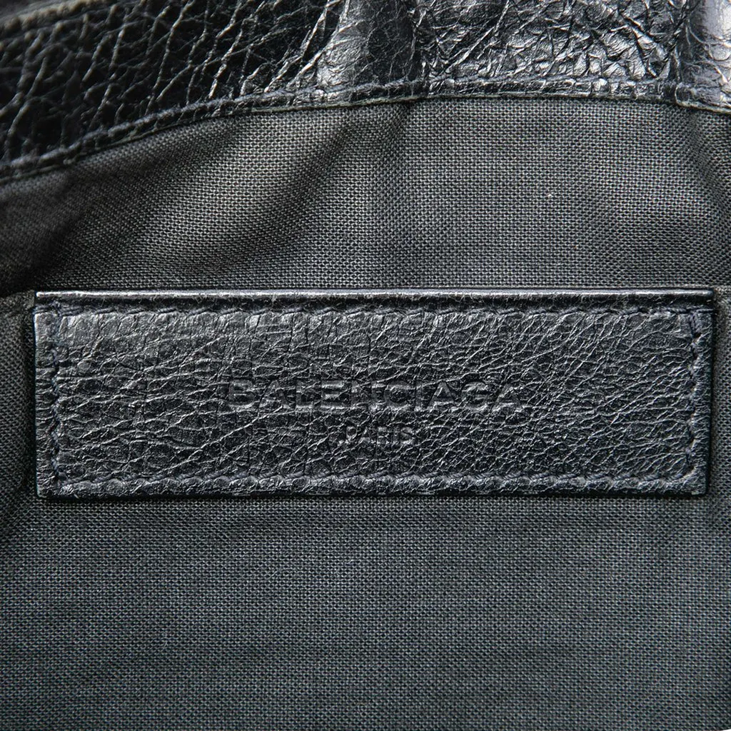 Balenciaga Lambskin Motocross Classic Clip Clutch L Black Leather Good - Box View