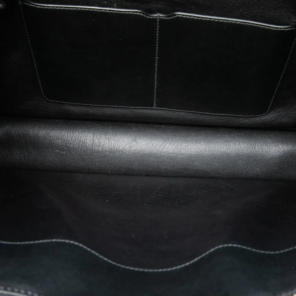 Prada Saffiano Business Bag Black Leather Very good - Model View