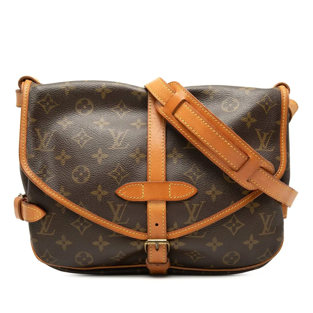 Louis Vuitton Monogram Saumur 30 Brown Very good - Front View