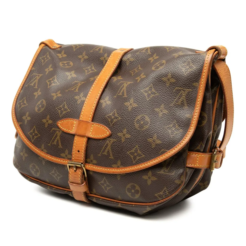 Louis Vuitton Monogram Saumur 30 Brown Very good - Back View