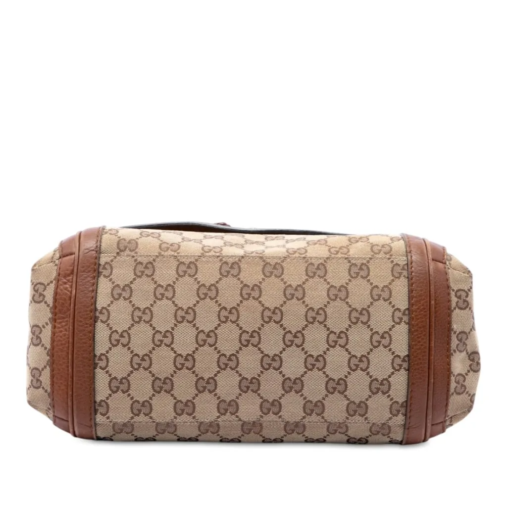 Gucci GG Canvas Bella Flap Satchel Beige Very good - Inside View