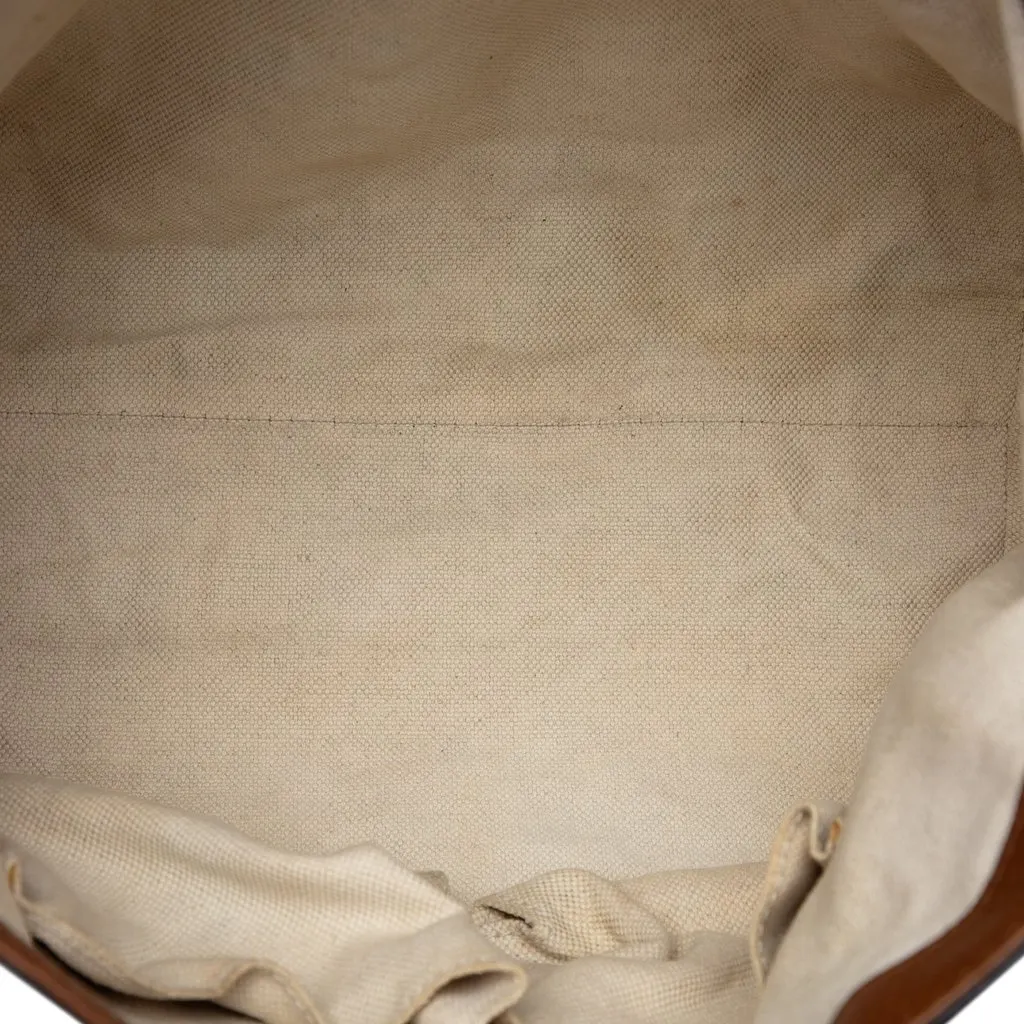 Gucci GG Canvas Bella Flap Satchel Beige Very good - Model View
