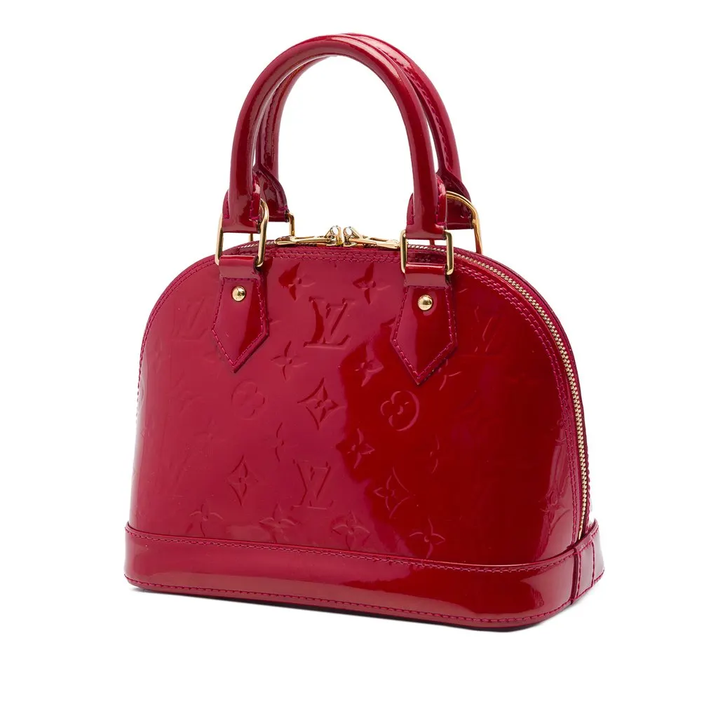 Louis Vuitton Monogram Vernis Alma BB Red Leather Very good - Back View