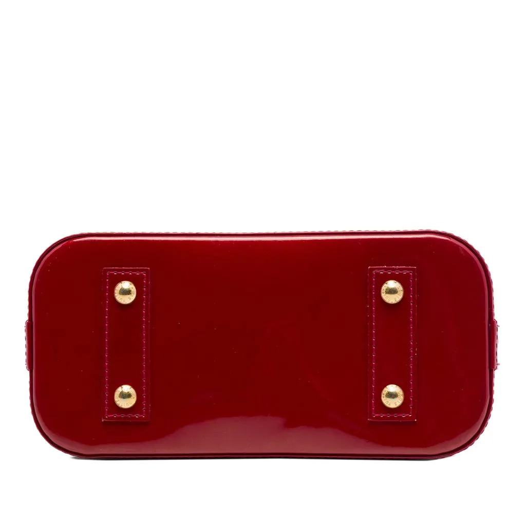 Louis Vuitton Monogram Vernis Alma BB Red Leather Very good - Inside View
