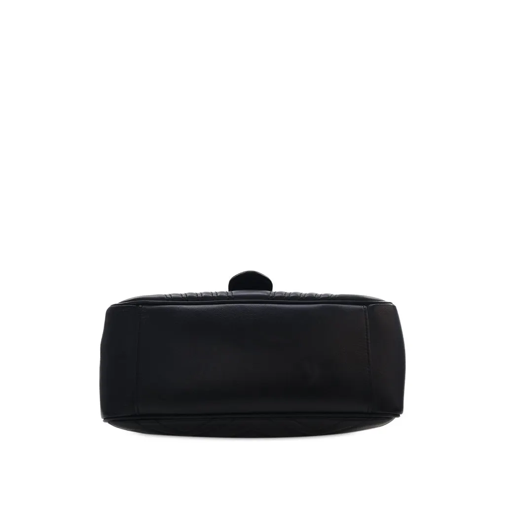 Gucci Small GG Marmont Matelasse Leather Top Handle Bag Black Leather Very good - Inside View