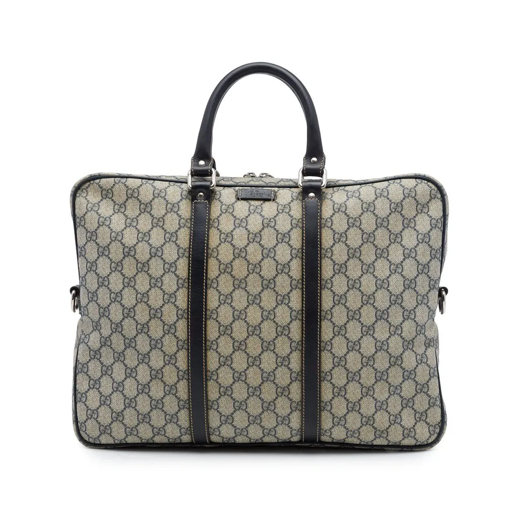 Gucci GG Supreme Business Bag Beige Very good - Front View
