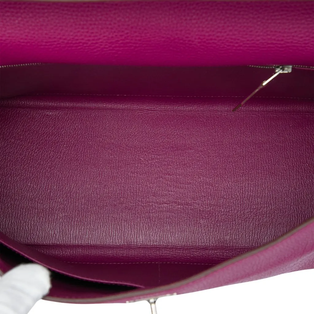 Hermès Togo Kelly II Retourne 35 Purple Leather Very good - Model View