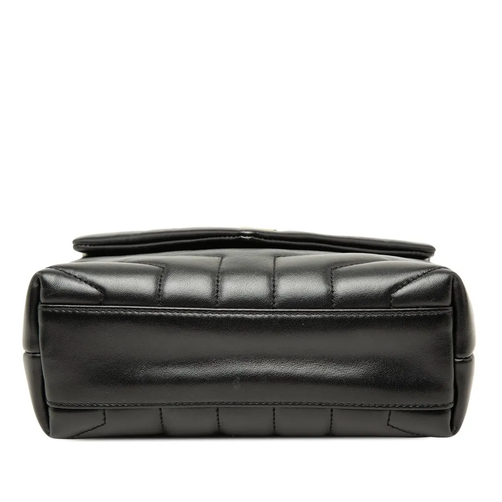 Saint Laurent Toy Matelasse Calfskin Monogram LouLou Crossbody Black Leather Very good - Inside View