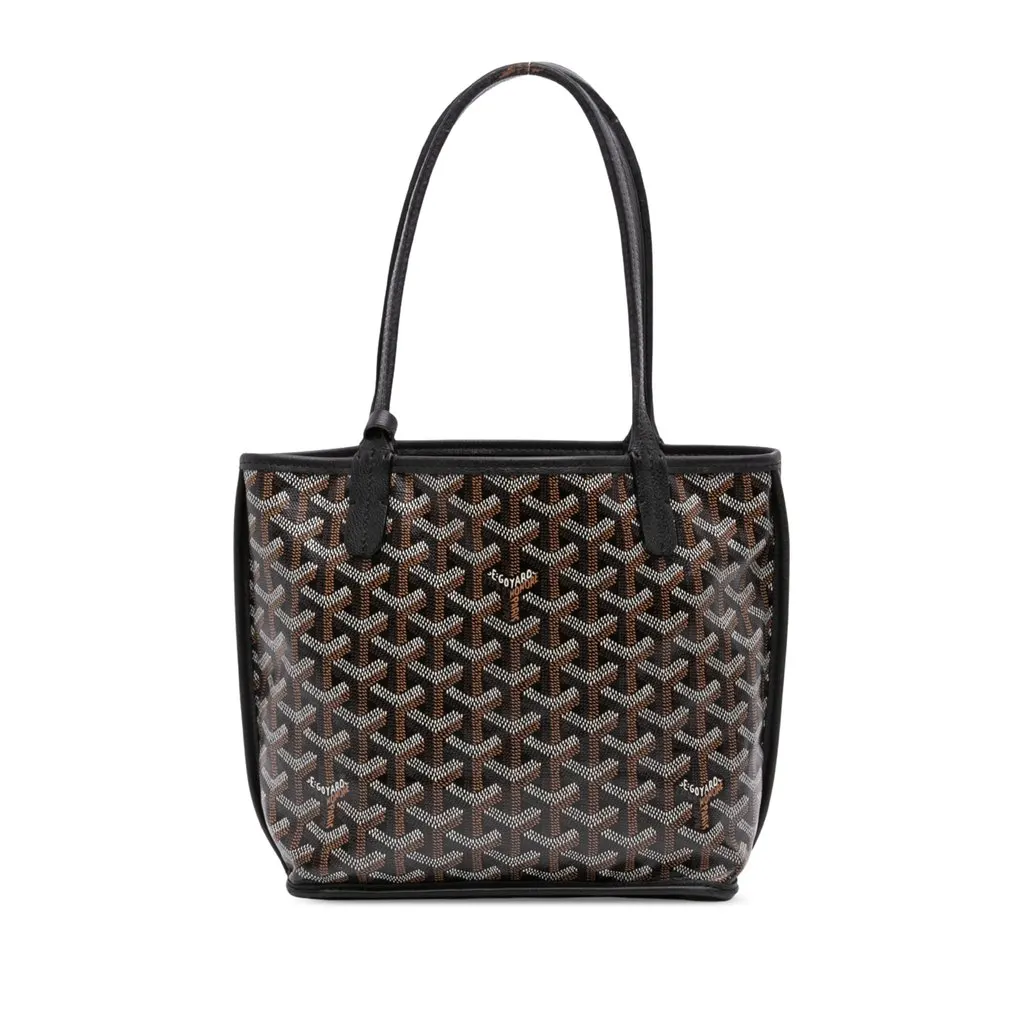 Goyard Mini Goyardine Reversible Anjou Black Good - Front View