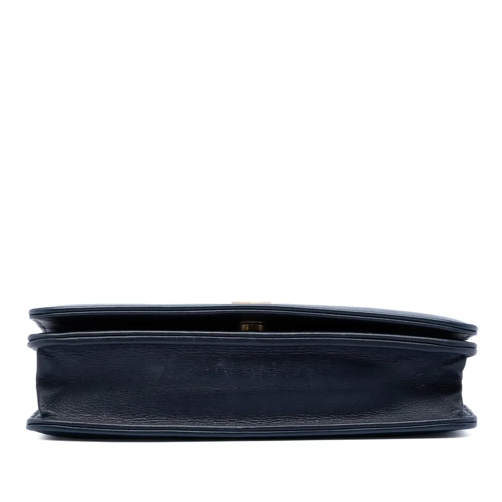 Chanel Printed Denim and Calfskin Gabrielle Wallet On Chain Blue Very good - Inside View