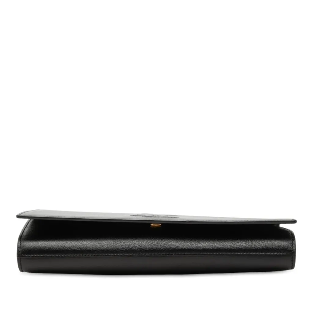 Saint Laurent Large Calfskin Monogram Belle De Jour Clutch Black Leather Very good - Inside View