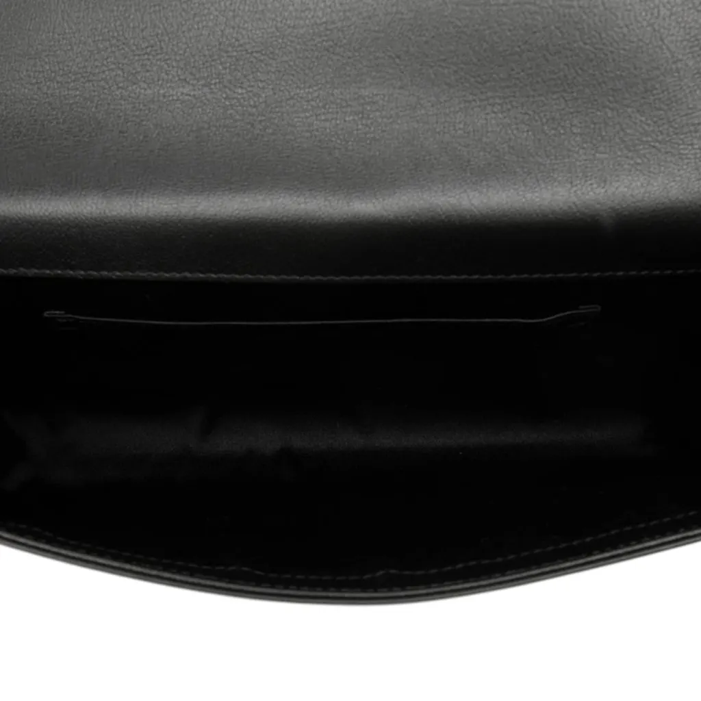 Saint Laurent Large Calfskin Monogram Belle De Jour Clutch Black Leather Very good - Model View