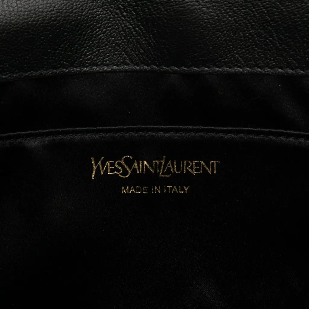 Saint Laurent Large Calfskin Monogram Belle De Jour Clutch Black Leather Very good - Box View