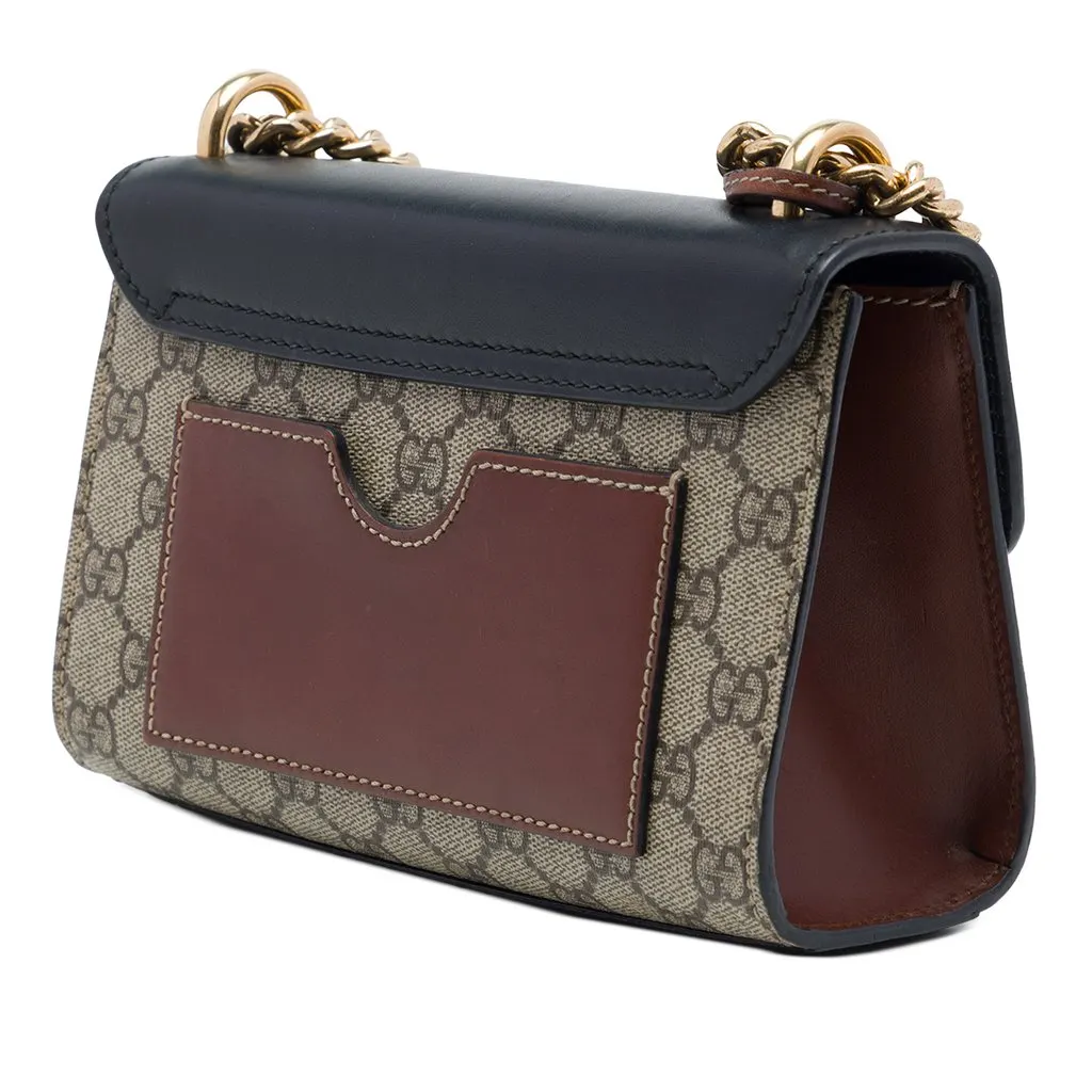 Gucci Small GG Supreme Padlock Crossbody Beige Canvas Very good - Back View