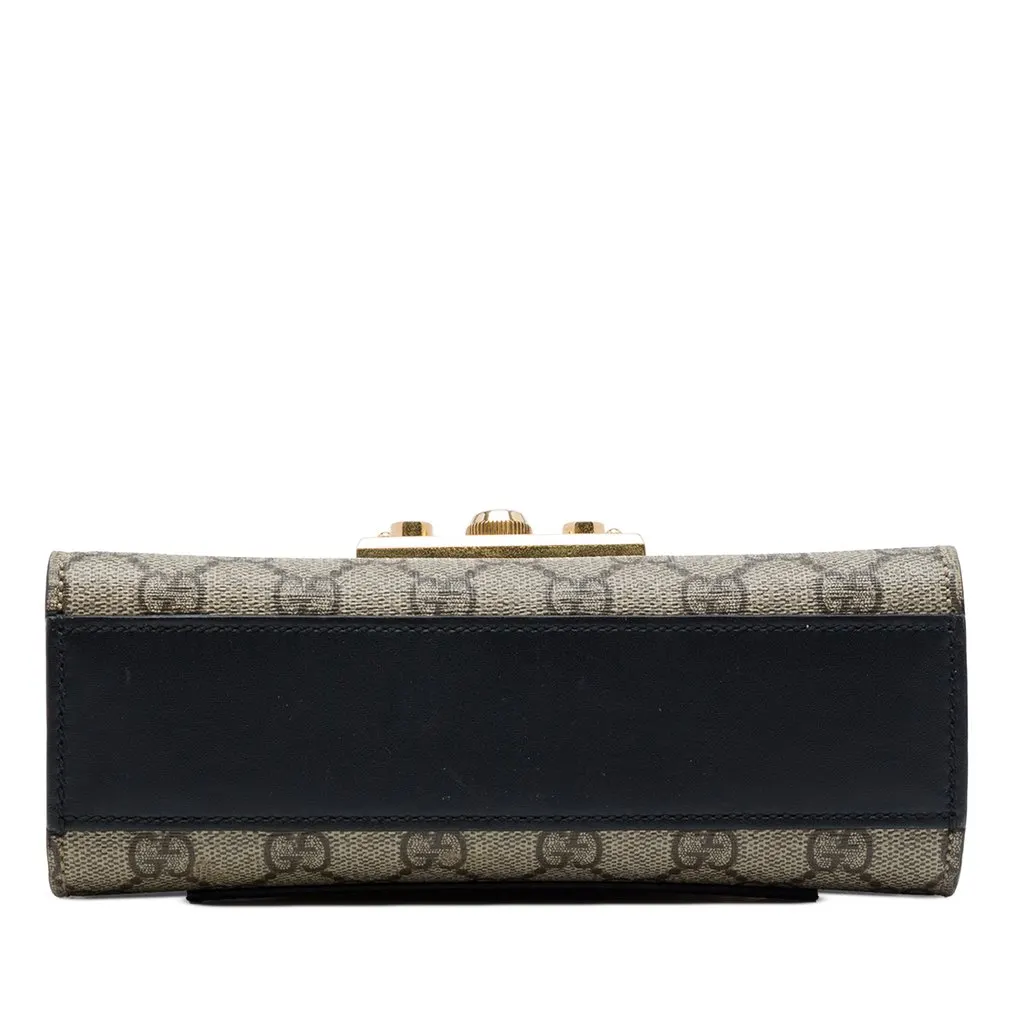 Gucci Small GG Supreme Padlock Crossbody Beige Canvas Very good - Inside View
