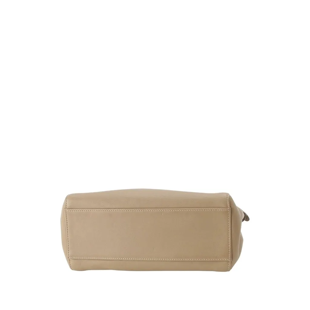 Fendi Mini Leather Iconic Peekaboo Satchel Beige Leather Very good - Inside View