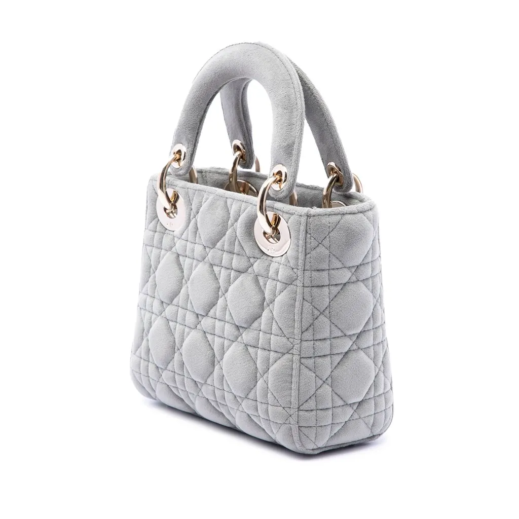 Dior Mini Velvet Cannage Lady Dior MultiColor Very good - Back View
