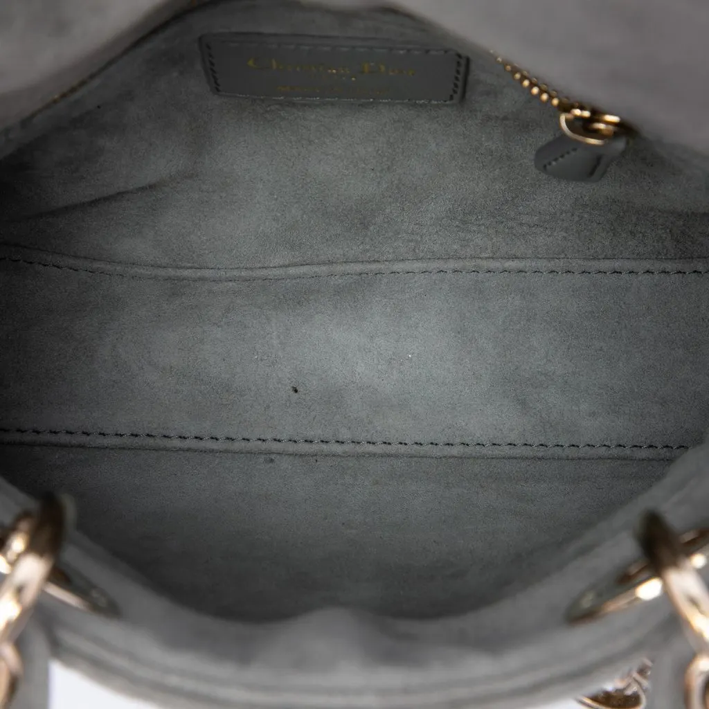 Dior Mini Velvet Cannage Lady Dior MultiColor Very good - Model View