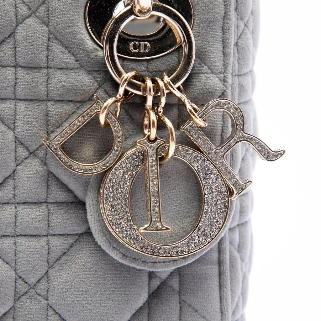 Dior Mini Velvet Cannage Lady Dior MultiColor Very good - Box View