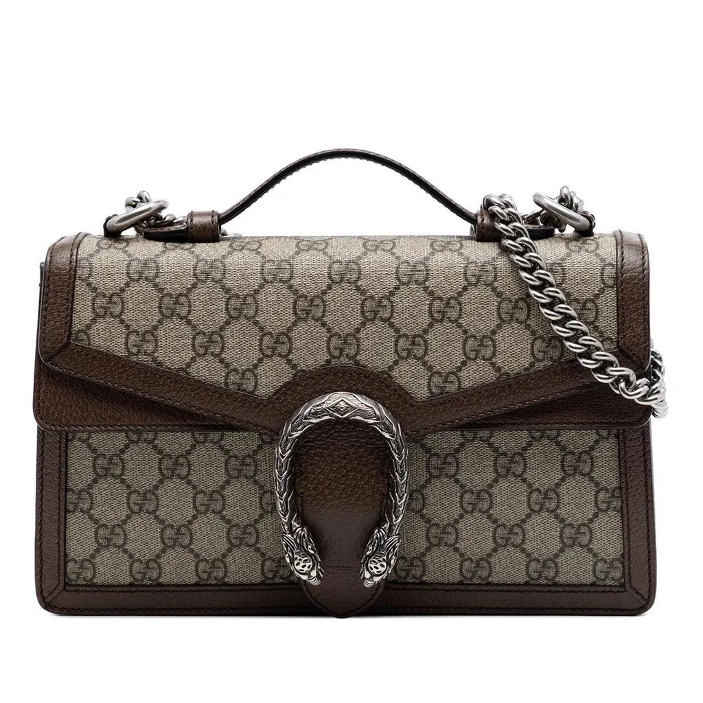 Gucci GG Supreme Dionysus Top Handle Bag Beige Very good - Front View