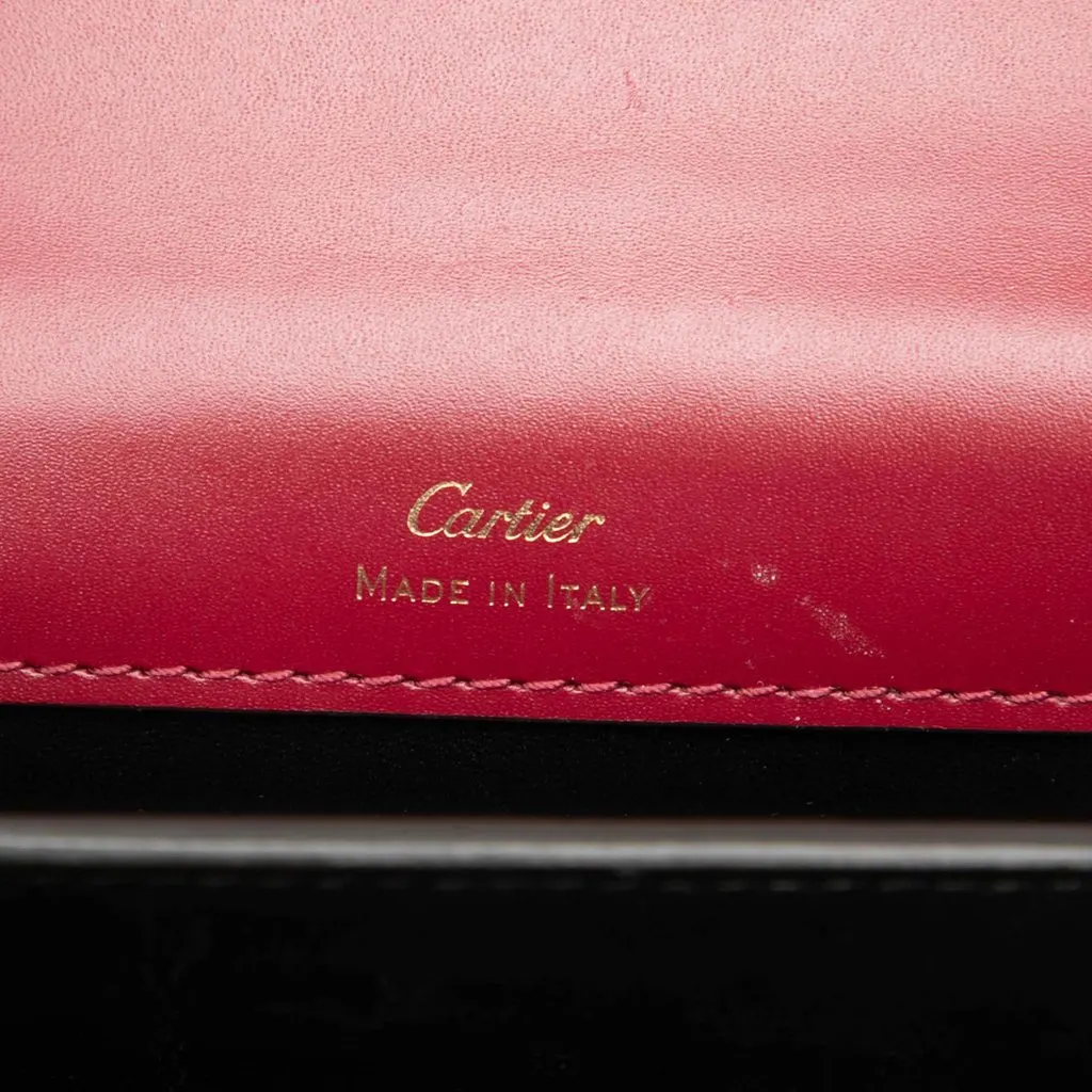 Cartier Mini Leather C de Cartier Crossbody Red Leather Very good - Box View