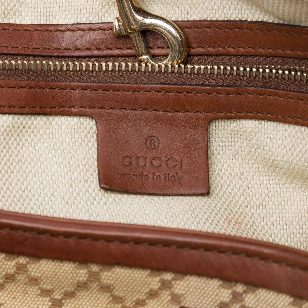 Gucci Diamante Canvas 1973 Satchel Beige Very good - Box View