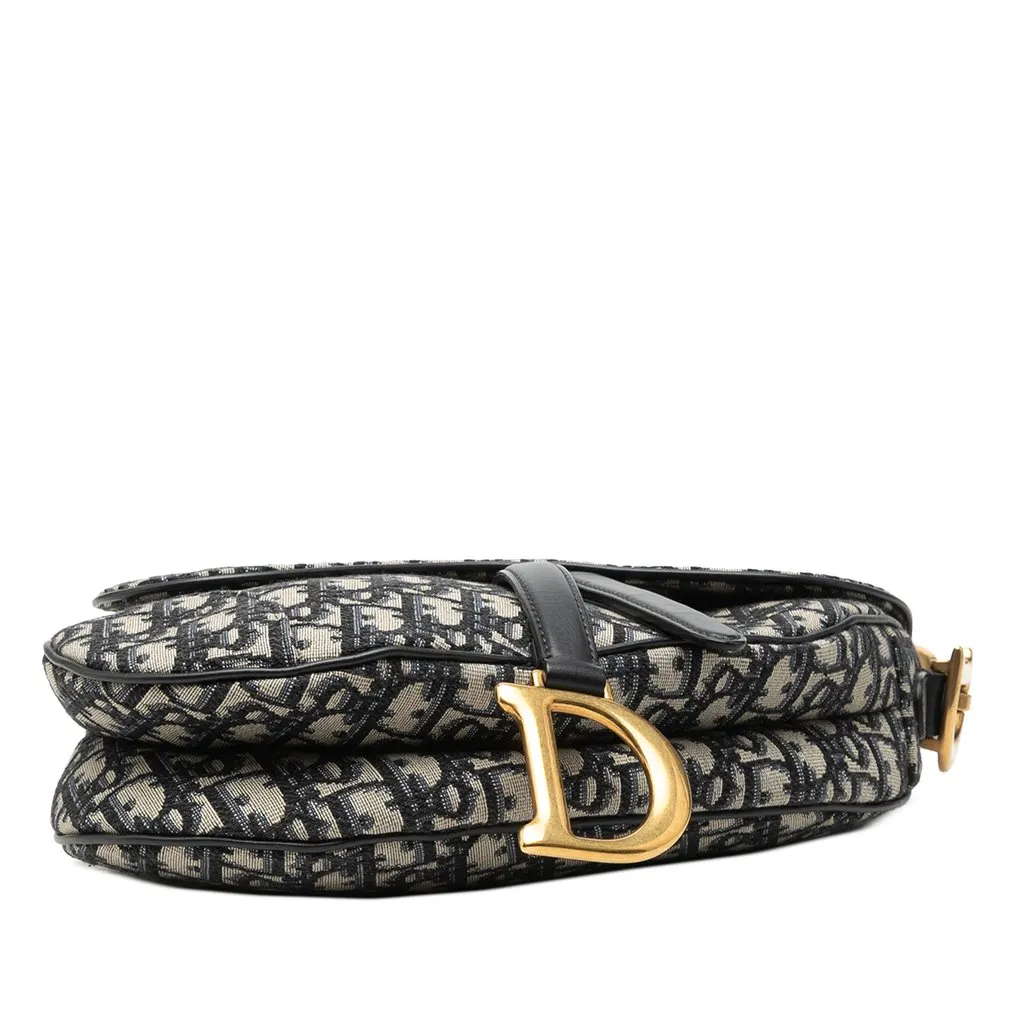 Dior Oblique Canvas Saddle Bag Blue Canvas Very good - Inside View