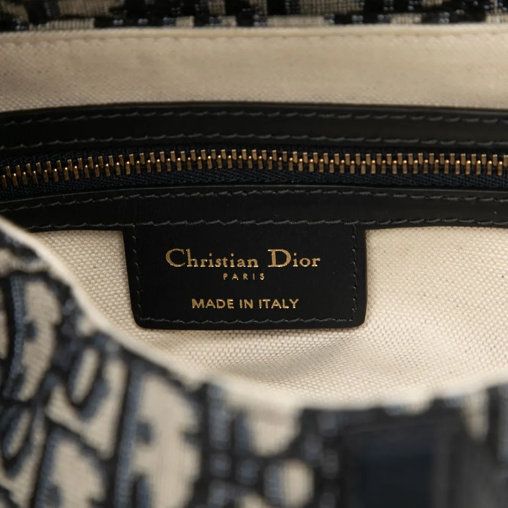 Dior Oblique Canvas Saddle Bag Blue Canvas Very good - Box View