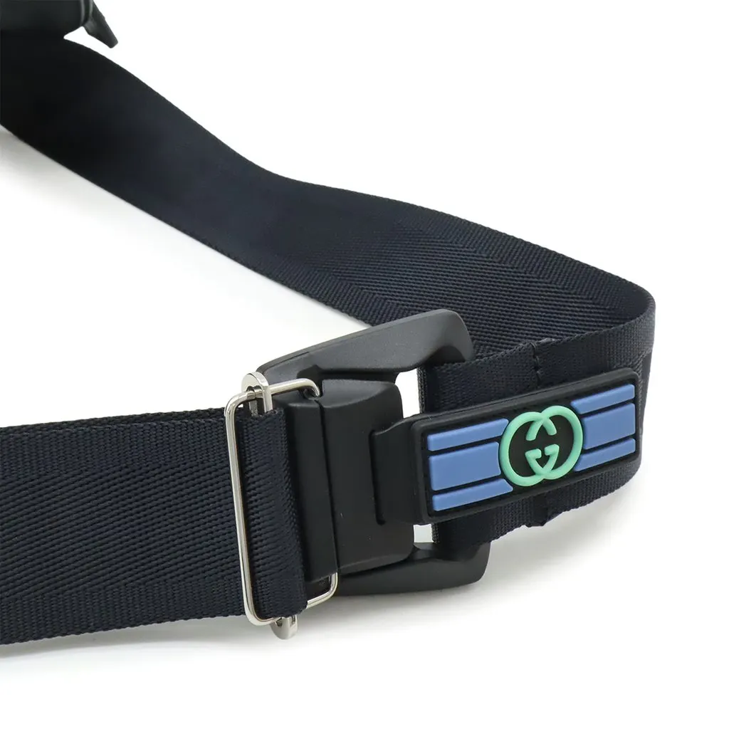 Gucci GG Crystal Belt Bag Black Very good - Model View