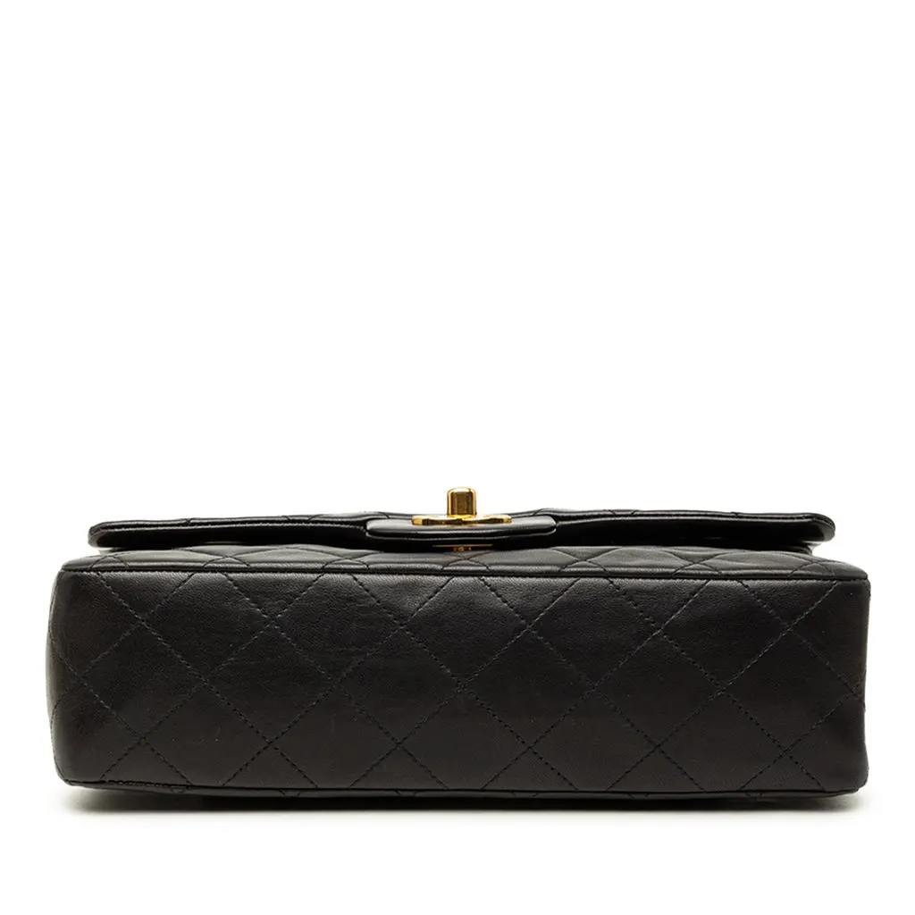Chanel Small Classic Lambskin Double Flap Black Leather Very good - Inside View