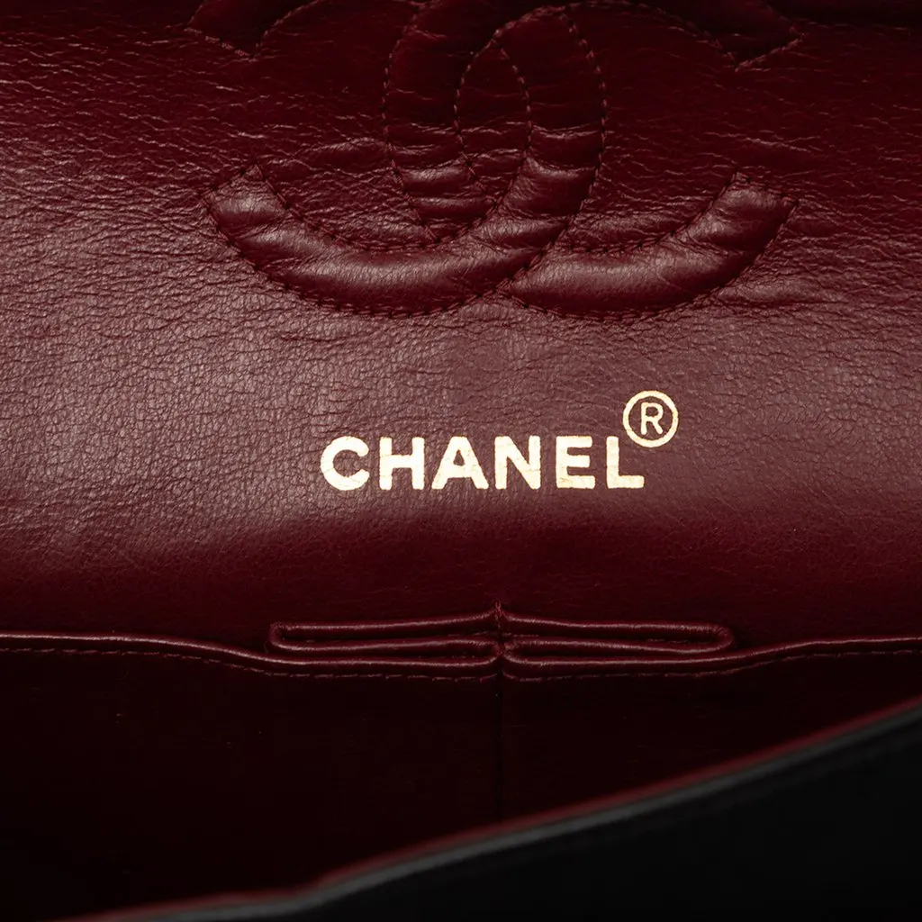 Chanel Small Classic Lambskin Double Flap Black Leather Very good - Box View
