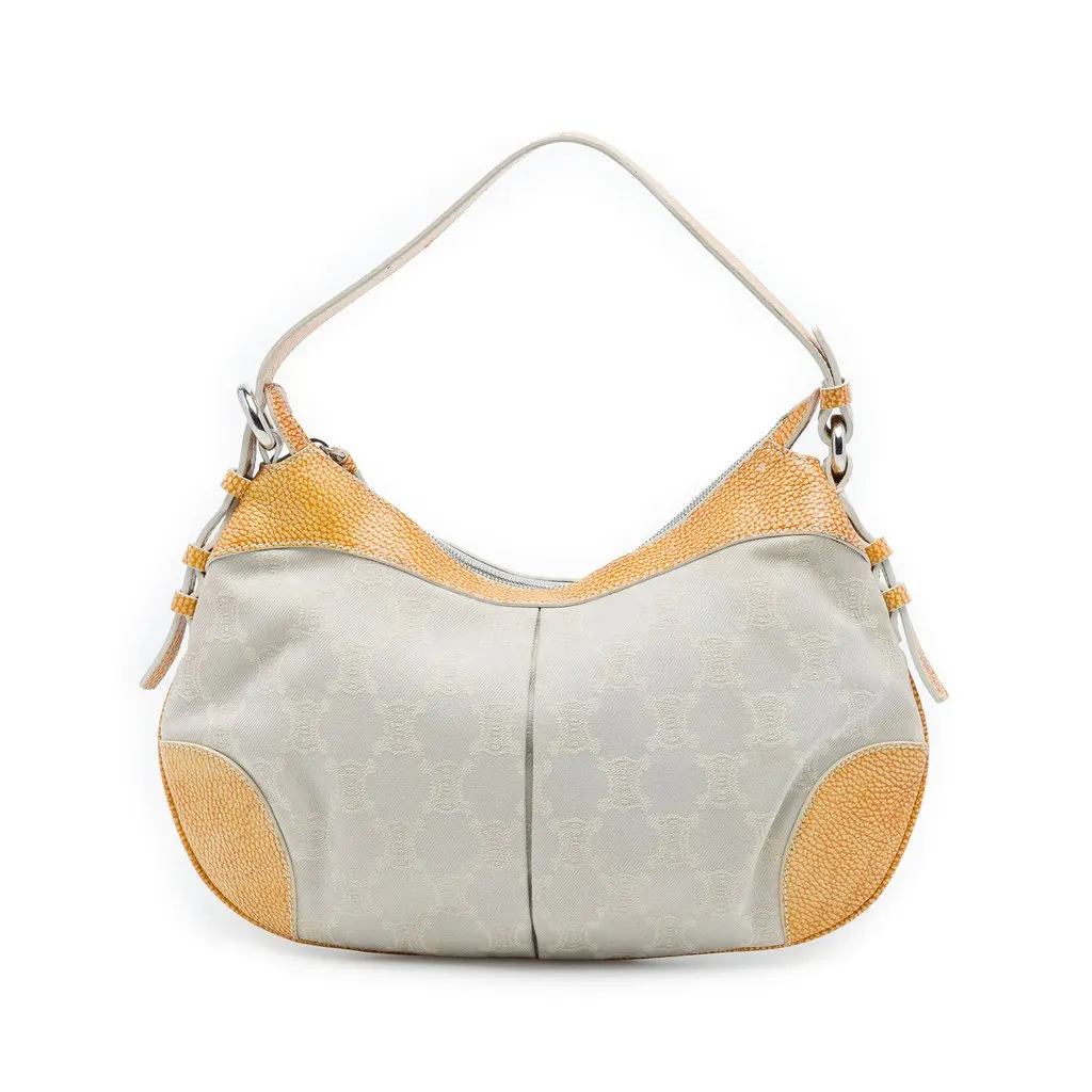 Celine Macadam Denim Hobo Blue Good - Front View