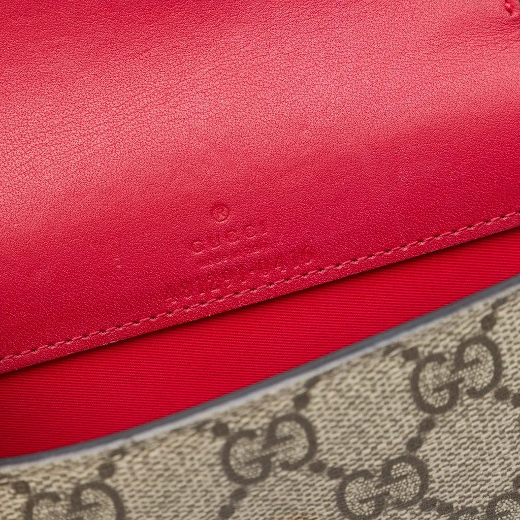 Gucci Mini GG Supreme Cherry Crossbody Beige Very good - Box View