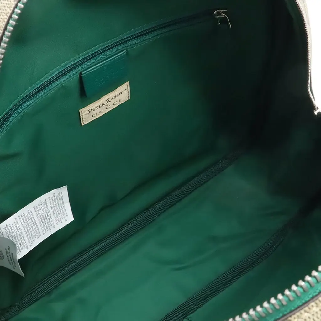 Gucci Peter Rabbit Childrens GG Supreme Apple Backpack Beige Very good - Inside View