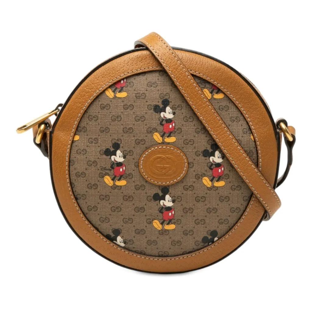 Gucci Disney Micro GG Supreme Mickey Mouse Round Crossbody