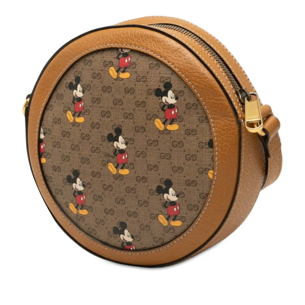 Gucci Disney Micro GG Supreme Mickey Mouse Round Crossbody Beige Very good - Back View