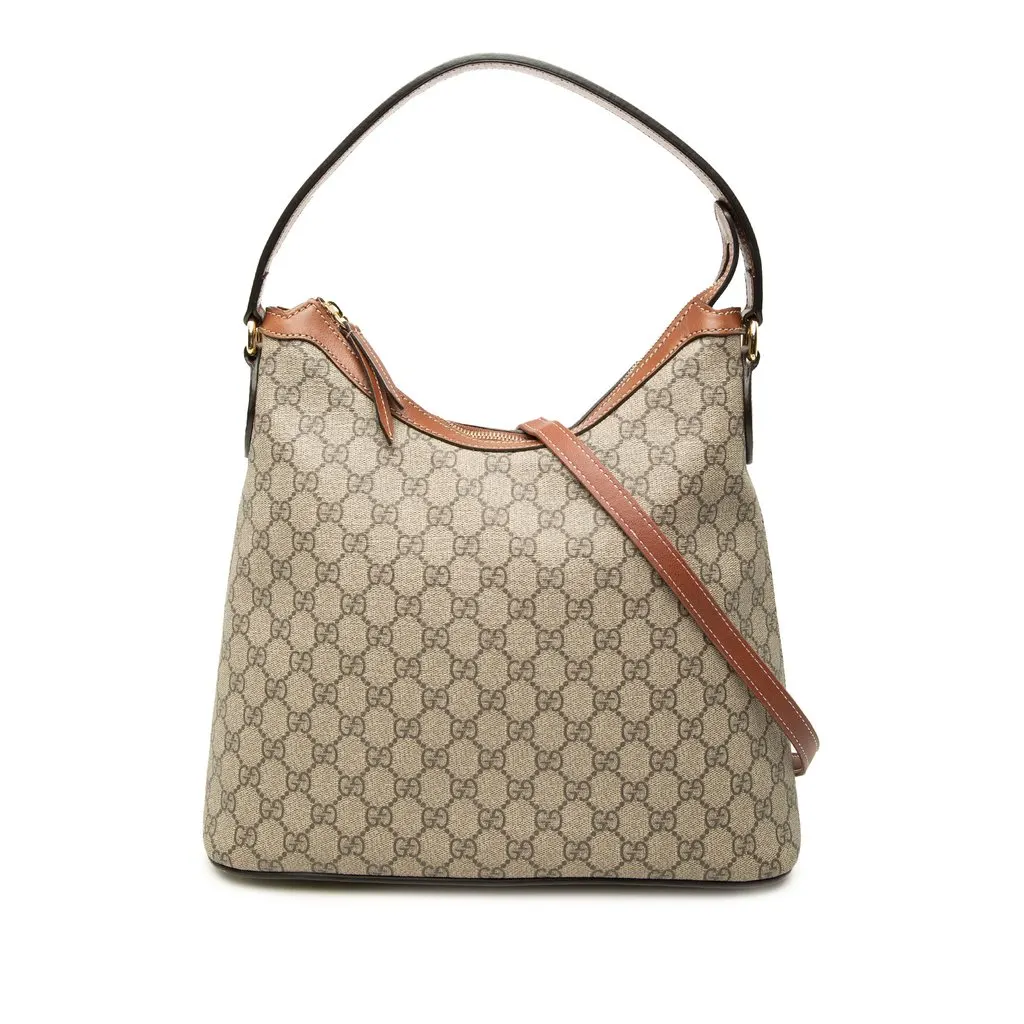 Gucci GG Supreme Linea A Satchel Beige Very good - Front View