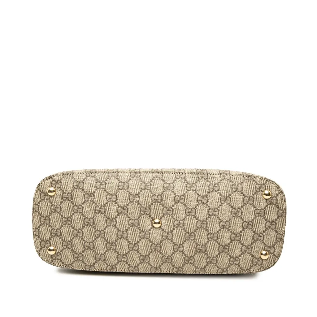 Gucci GG Supreme Linea A Satchel Beige Very good - Inside View