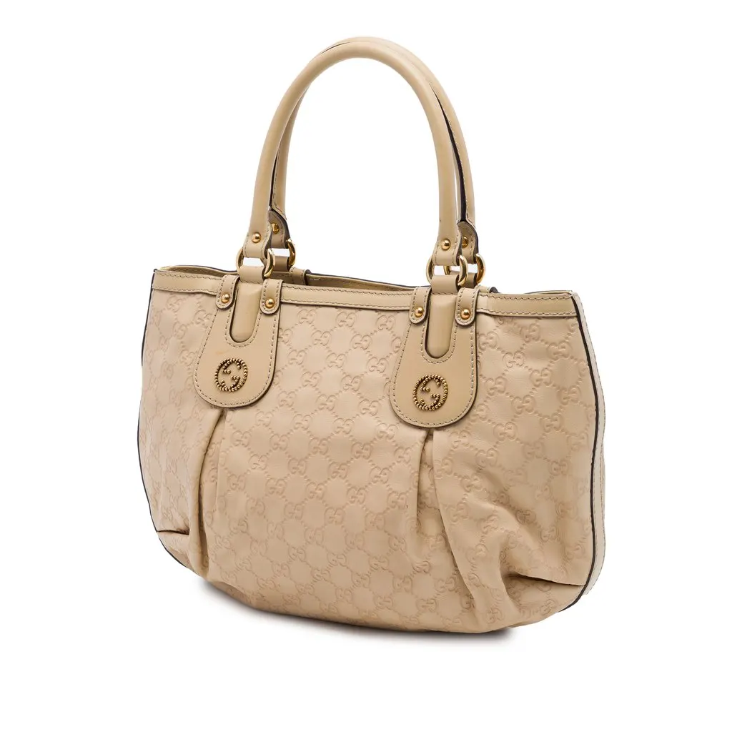 Gucci Guccissima Scarlett Tote Beige Leather Very good - Back View